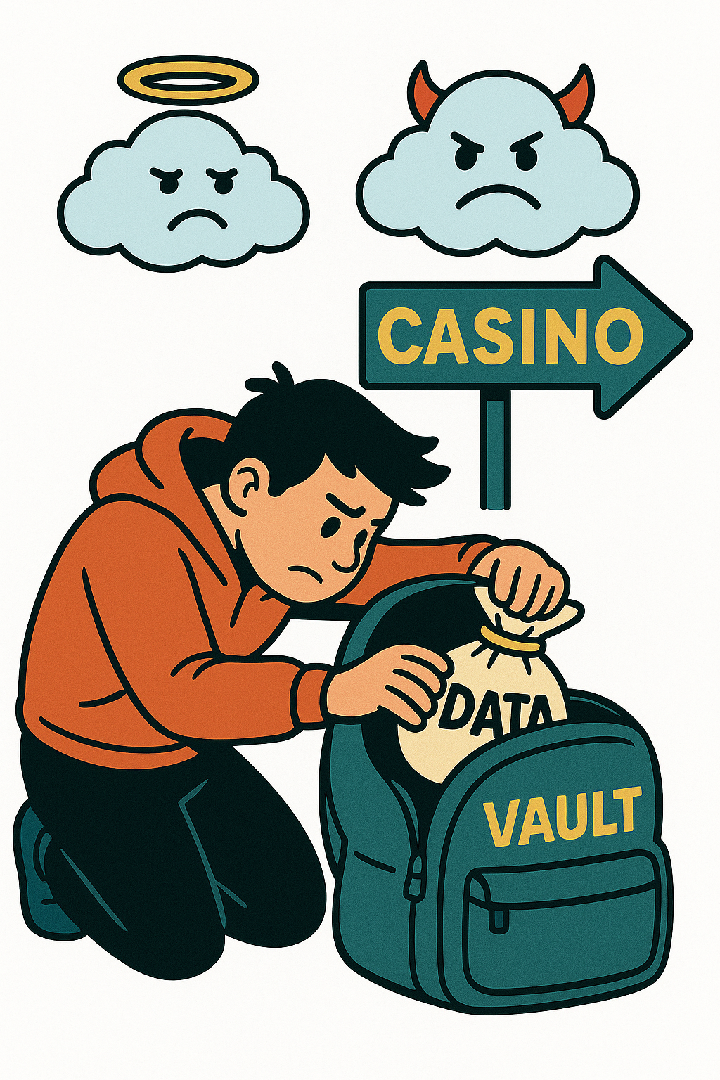 User placing data into vault